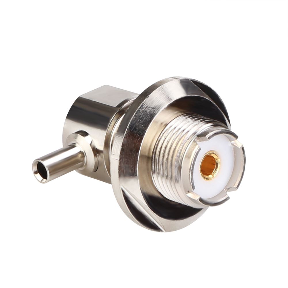 UHF Female Right Angle Twist ON For 1.5D Coaxial Cable
