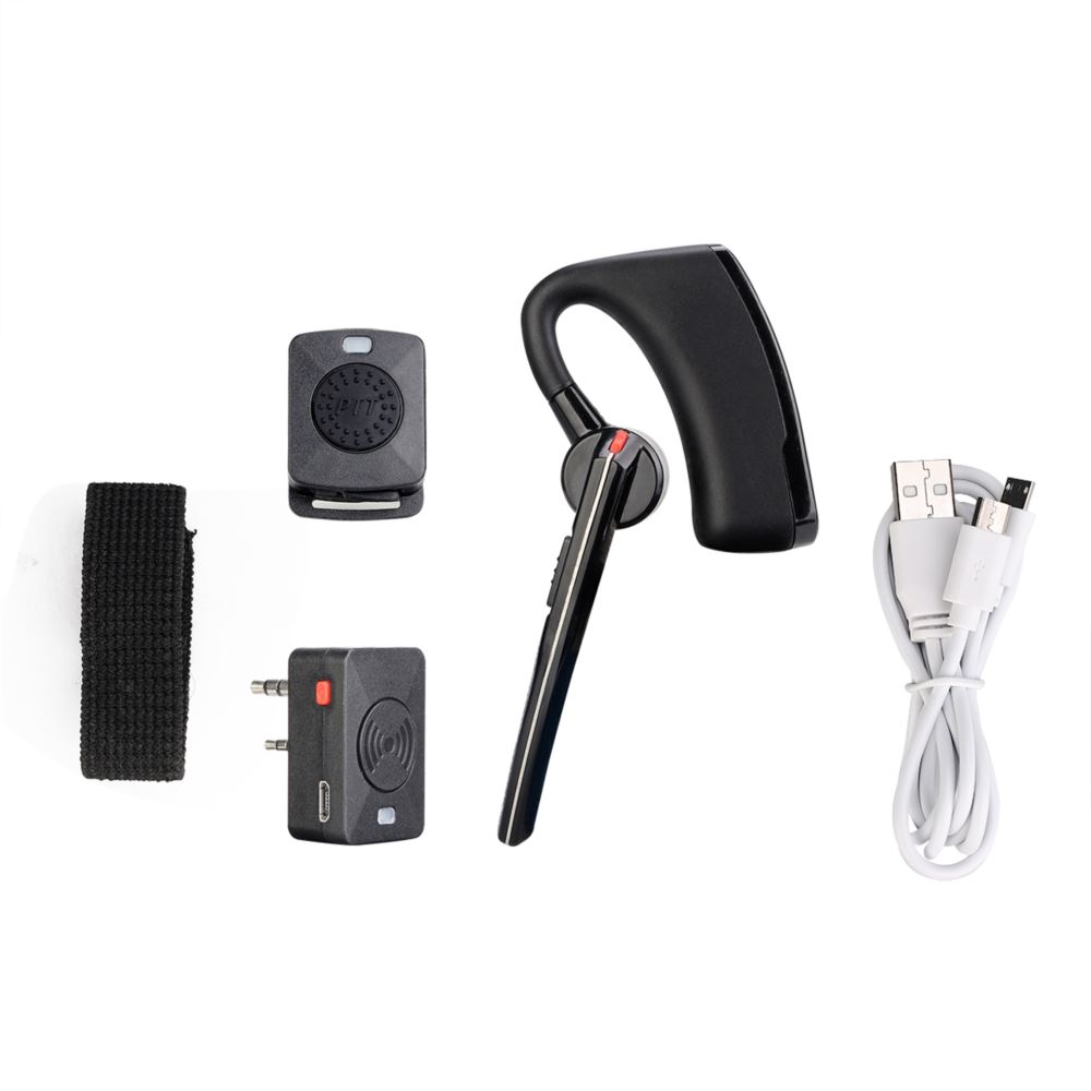 Bluetooth Earpiece/Headset with 2.4G Wireless Finger PTT for Kenwood 2-pin Walkie Talkie