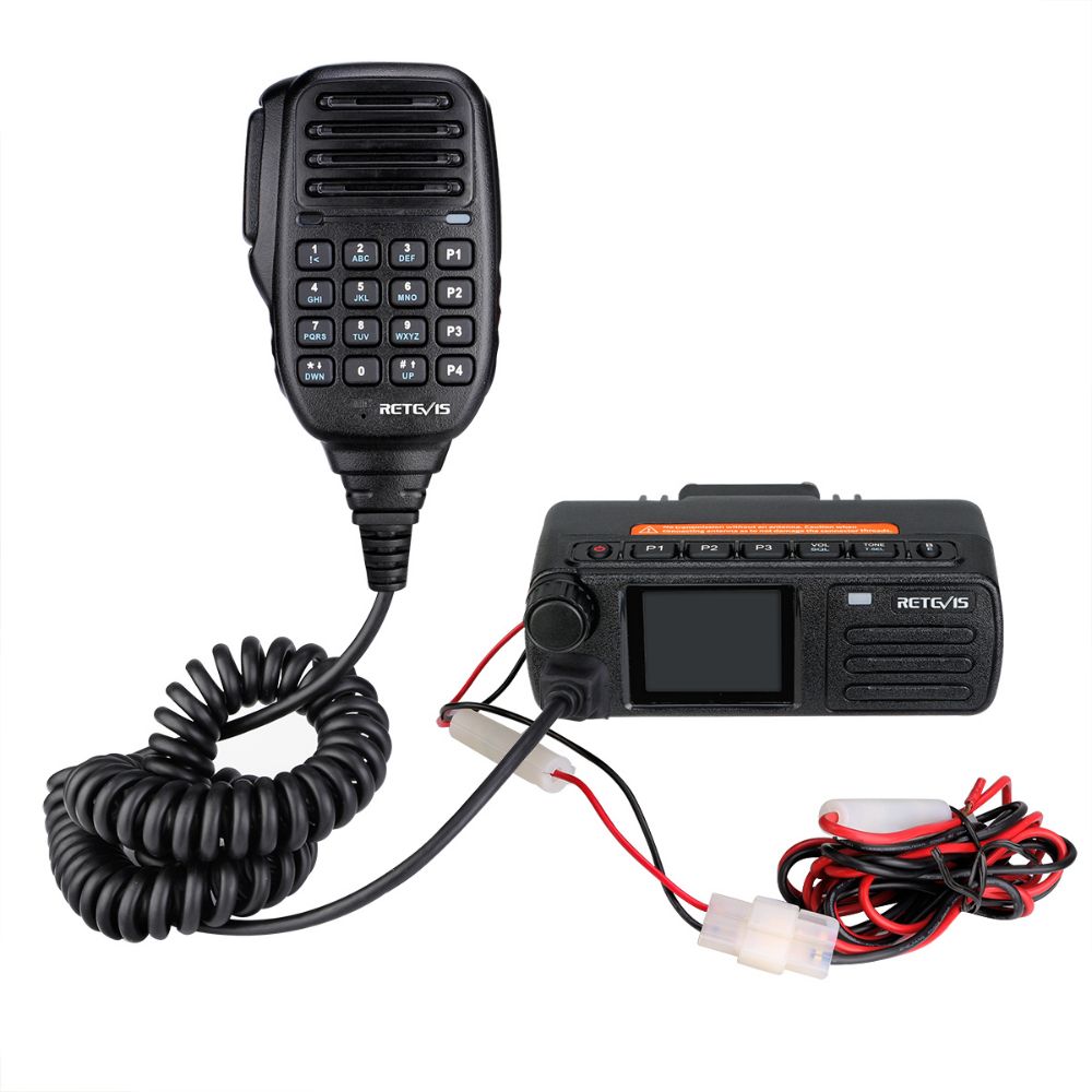 Retevis RT73 Dual Band Mini DMR Mobile Radio 20W Car Radio Station GPS