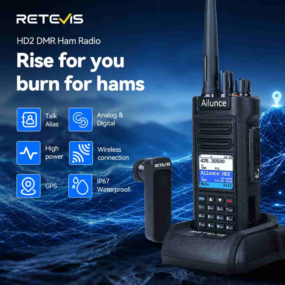 Ailunce HD2 Bluetooth Dual Band DMR Radio
