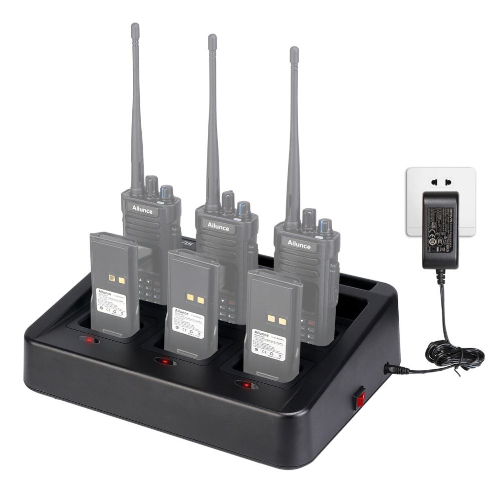 Retevis RTC29 Six-Way Charger Multi Gang Bank Charger for RT29 HD1 Walkie Talkie and Battery