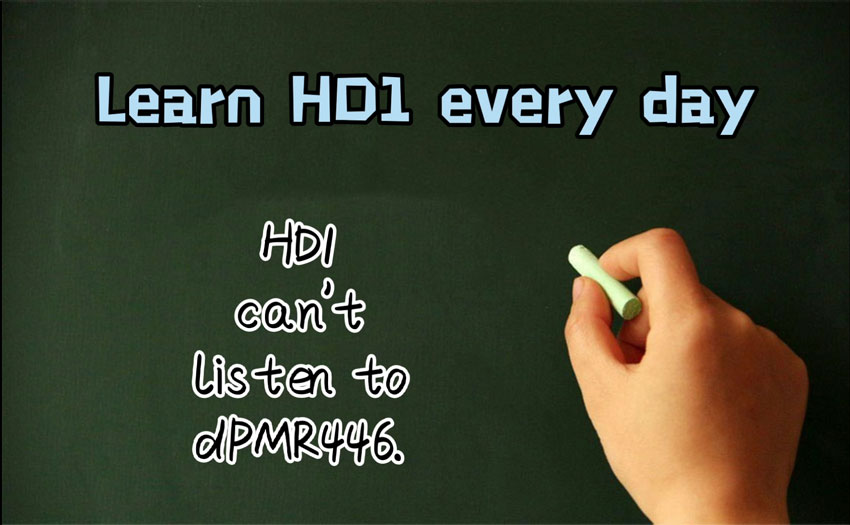 Learn HD1 every day: Ailunce HD1 Cant Listen to dPMR446 in the UK