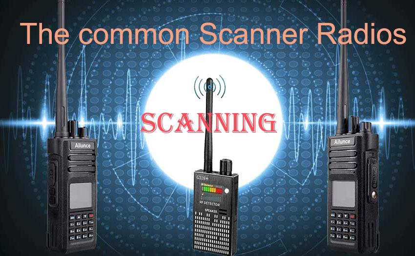 Three common types of radio scanner 