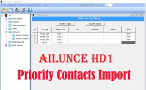 Why can't I import the priority contact file into my Ailunce HD1 doloremque