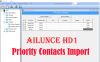 Why can't I import the priority contact file into my Ailunce HD1