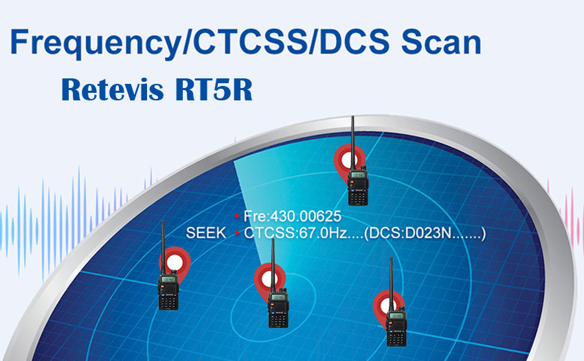 How to Scan a CTCSS/DCS Tone on Retevis RT5R Ham Radio