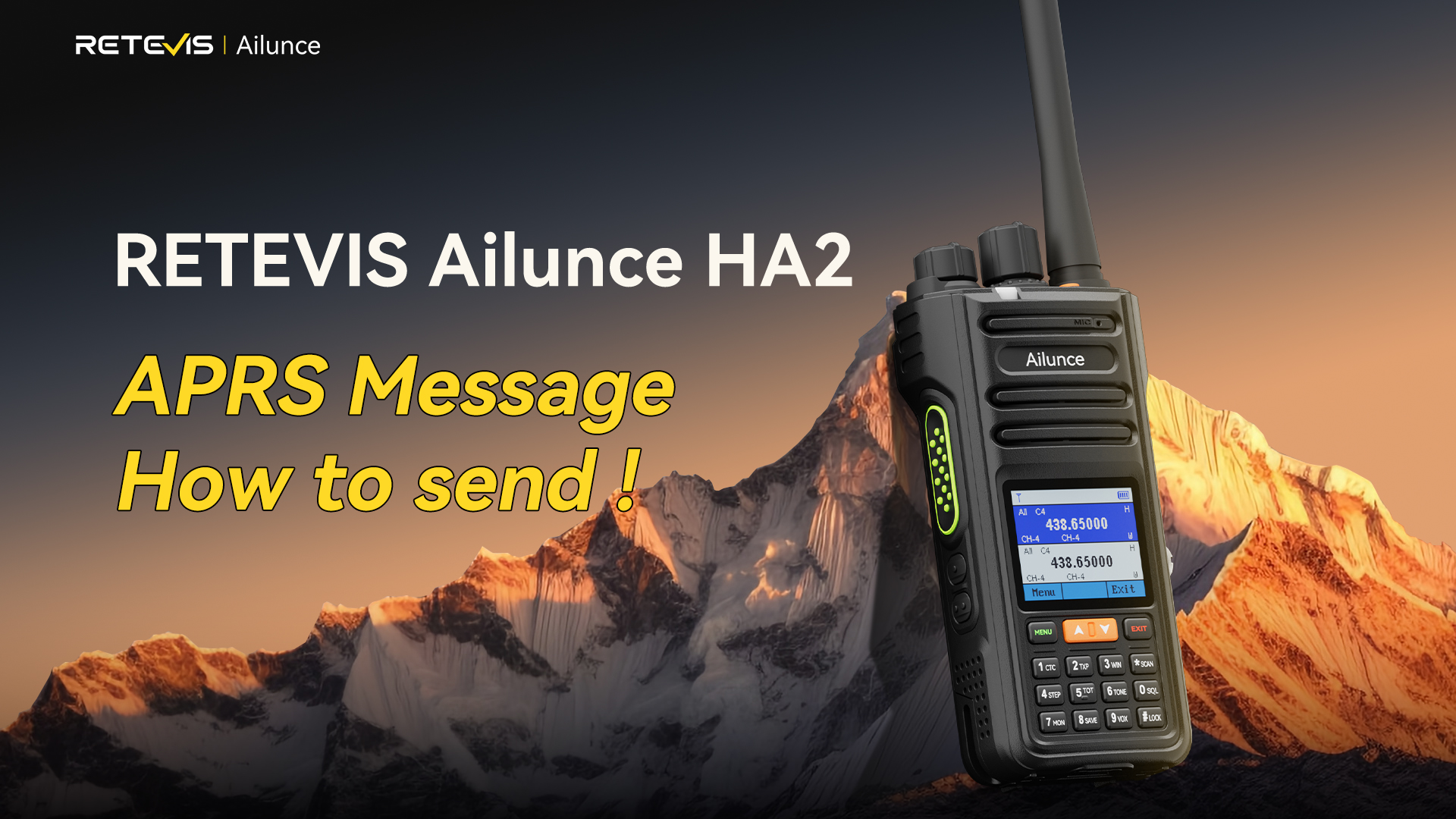 Ailunce HA2 APRS Message Operation Instruction 