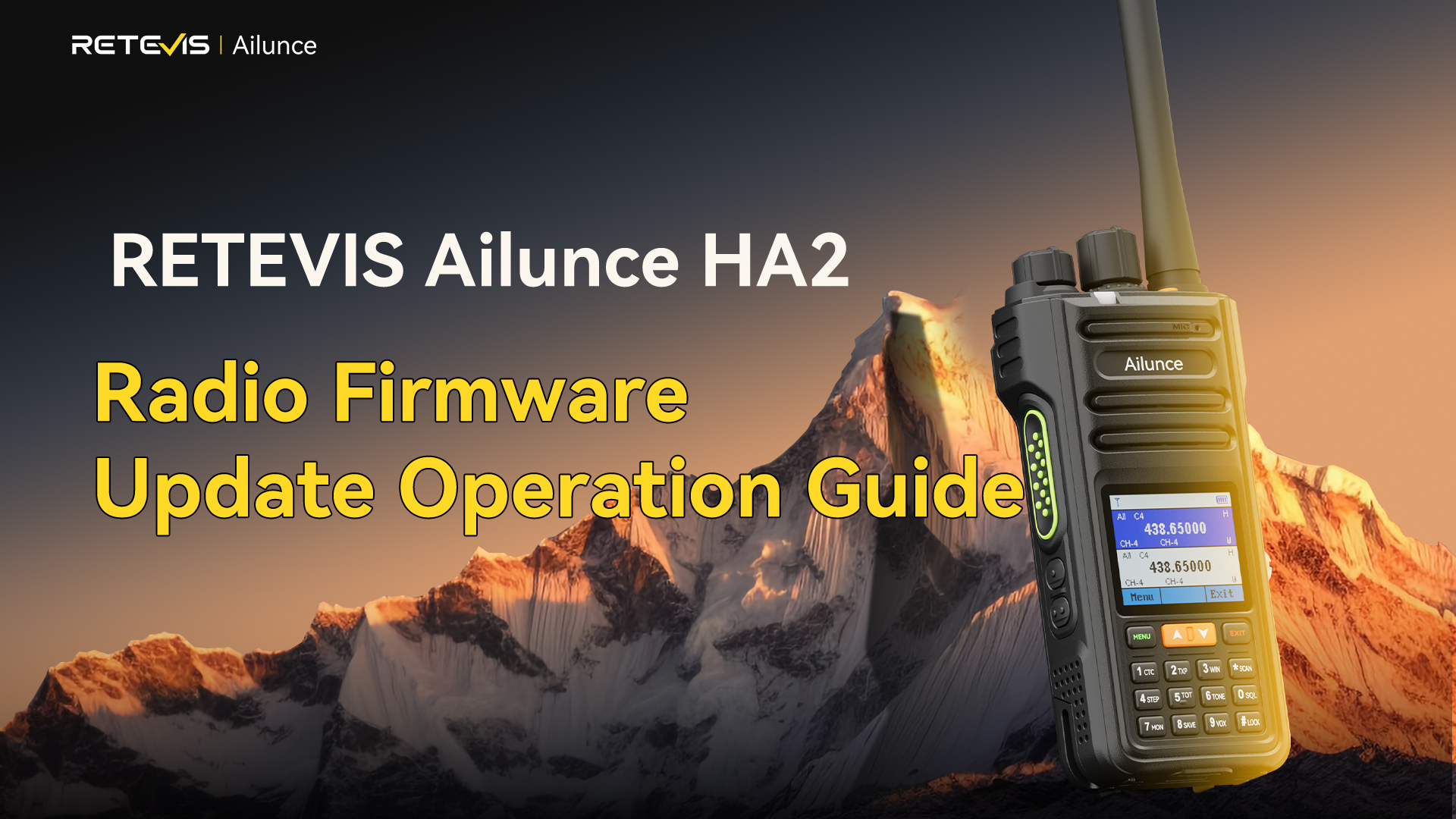 Ailunce HA2 Radio Firmware Update Operation Guide