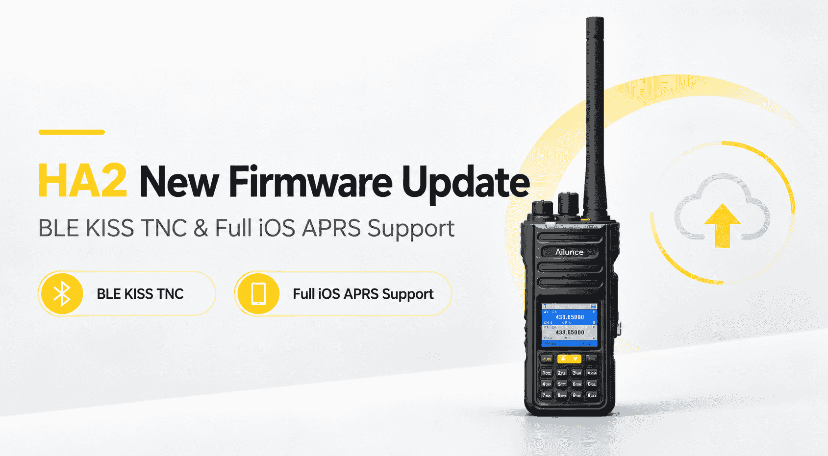 Ailunce HA2 New Firmware Update | BLE KISS TNC & Full iOS APRS Support 