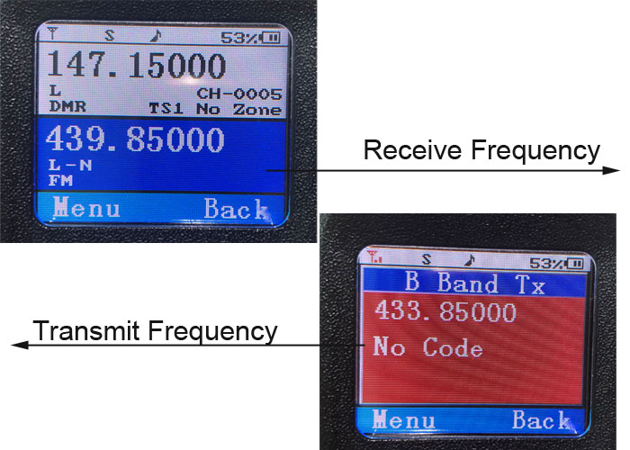 HD1 repeater frequency setting