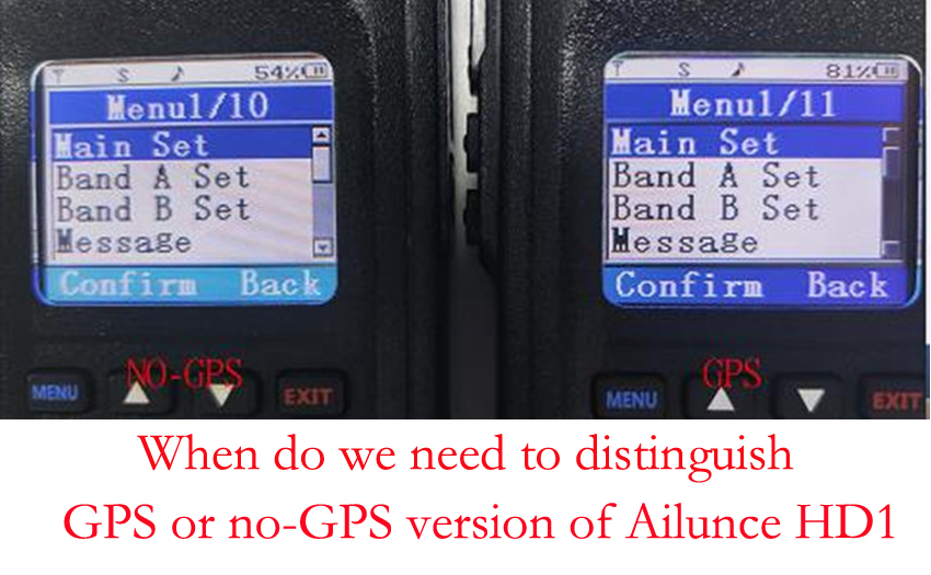 When do we need to distinguish the GPS or no-GPS version of Ailunce HD1