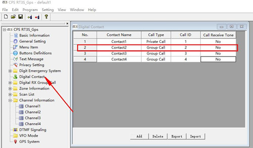 Add gps contacts-Retevis RT3S