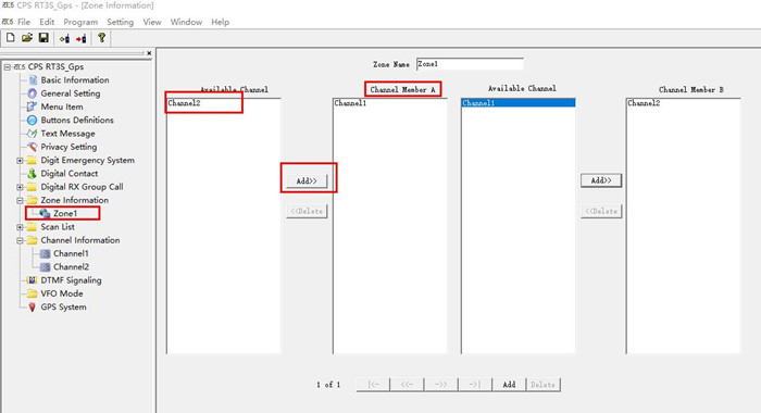 put channel into zone-RT3S