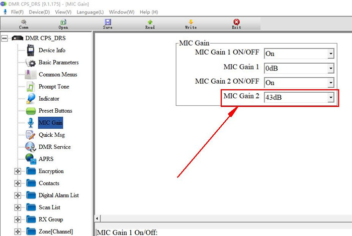 Retevis RT73 mic gain setting